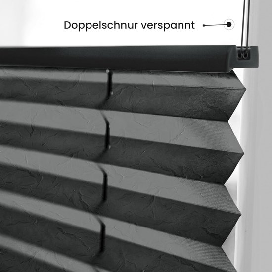 Sonello Plisségordijn Crush Zonder Boren 80x200cm Plissé Antraciet — afbeelding 4
