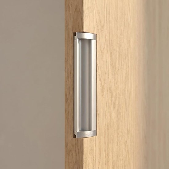 2 Stuks Verzonken Aluminiumlegering Schuifdeurgrepen Onzichtbare Vingergrepen voor Kastdeuren Ruimtebesparende Ingebouwde Handgrepen voor Badkamer Slaapkamer — afbeelding 3