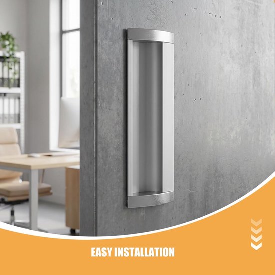 2 Stuks Verzonken Aluminiumlegering Schuifdeurgrepen Onzichtbare Vingergrepen voor Kastdeuren Ruimtebesparende Ingebouwde Handgrepen voor Badkamer Slaapkamer — afbeelding 5