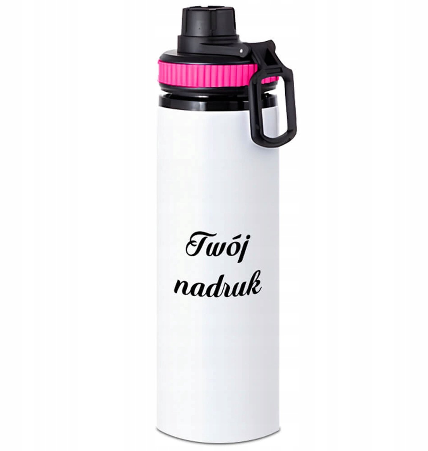 Bidon 850ml met Roze Band - Handvat & Tuit - Sport & Fietsen