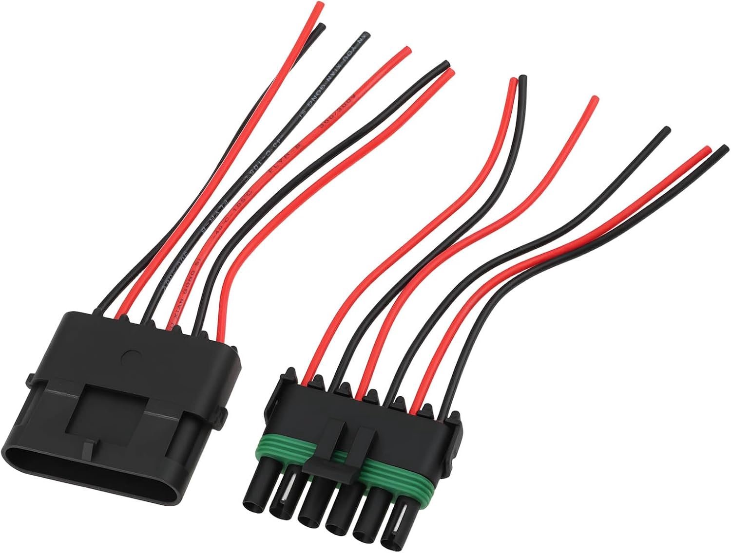 1 Paar 6 Pin Mannelijke En Vrouwelijke Verzegelde Connector 14 AWG Compatibel Met Delphi Weer Connectors voor Meeste Auto