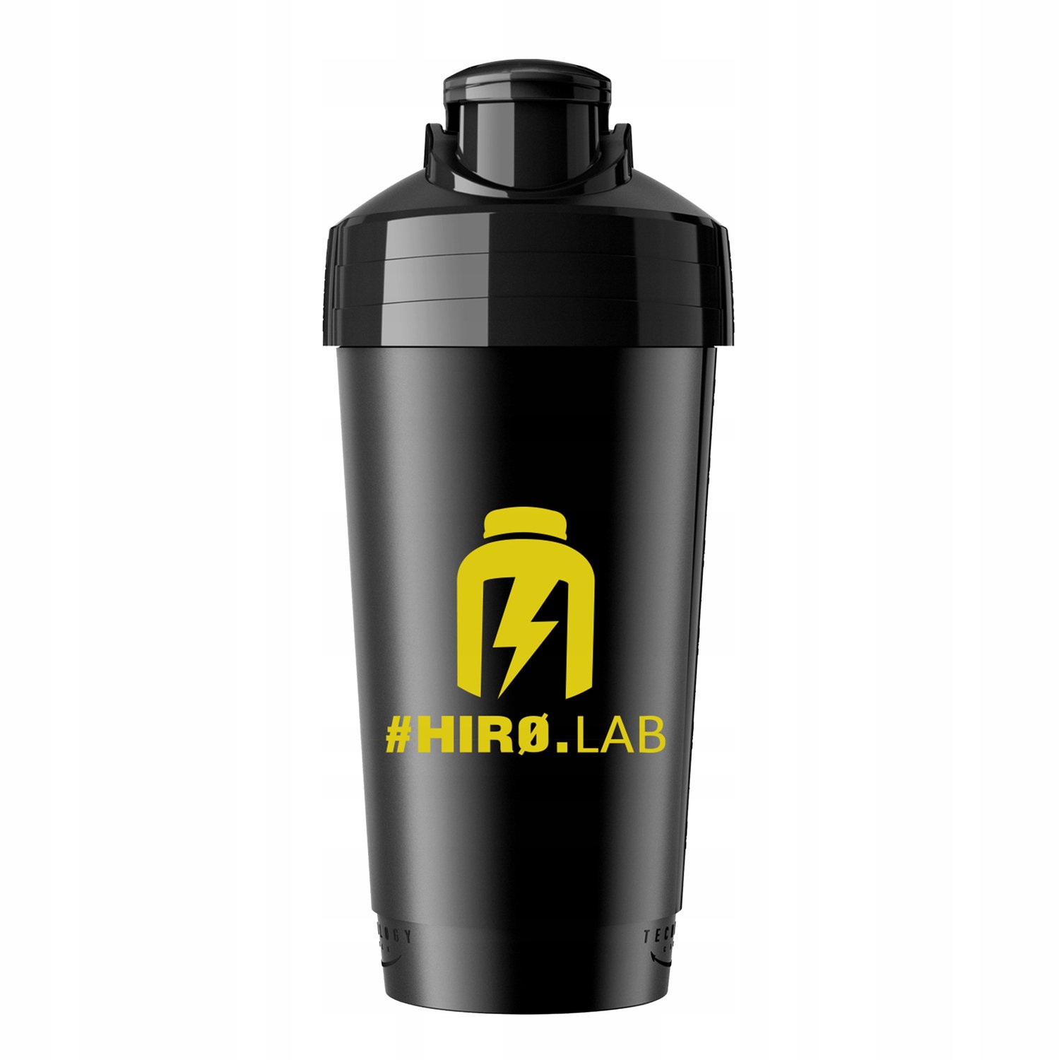 HIRO.LAB Shaker Fles Zwart 700 ml - Efficiënt Mixen Zonder Bal