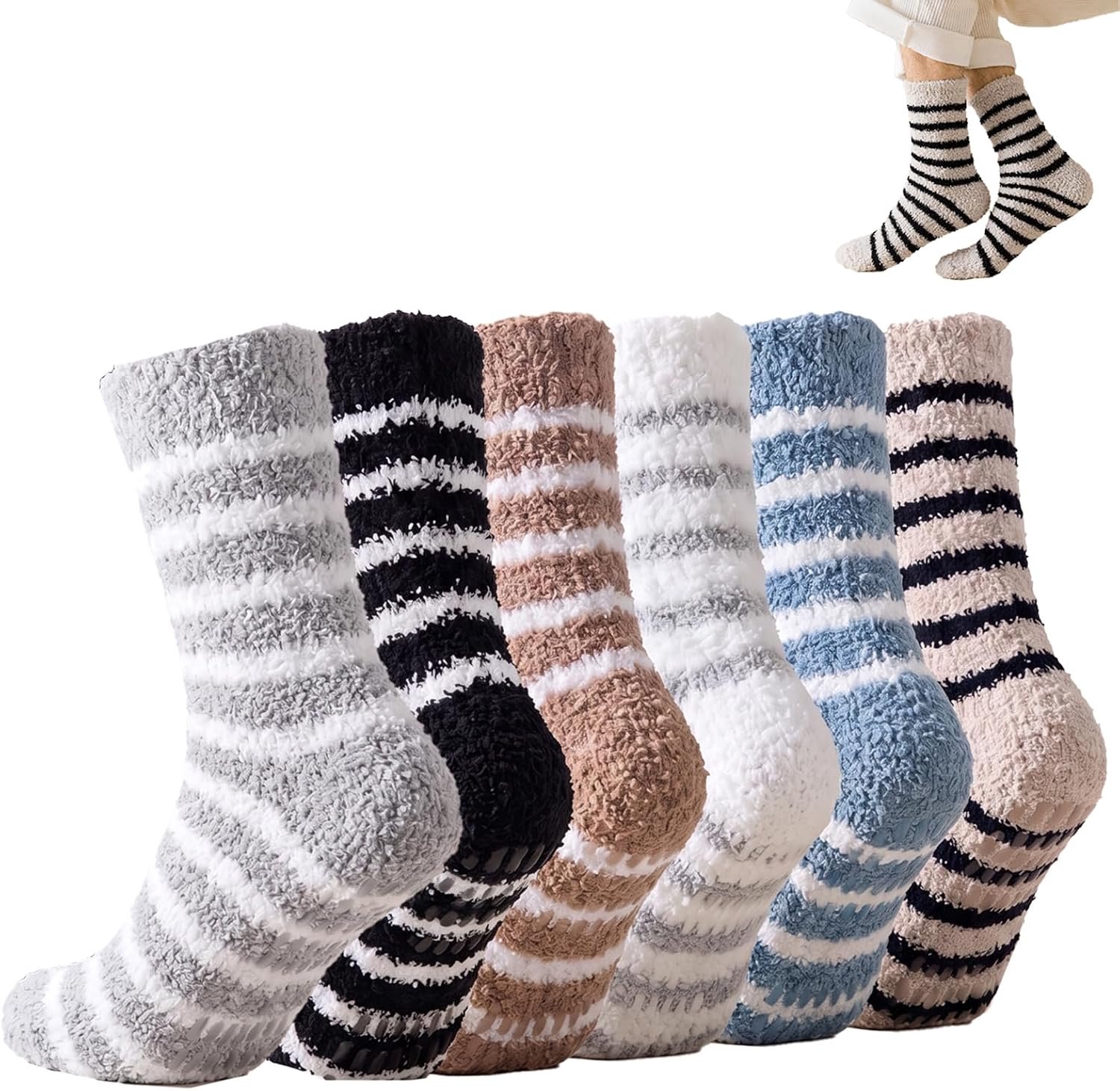 6 paar knuffelsokken voor heren, stoppersokken, knuffelsokken voor