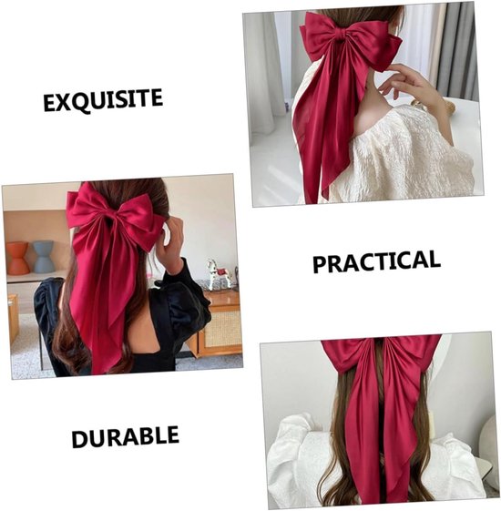 2stuks Grote Haarstrik Clips Modevolle Metalen Veer Haarclips Met Lange Tails Geschikt Haartypes Elegante Accessoires Voor Vrouwen Cadeau Voor Vriendinnen — afbeelding 3