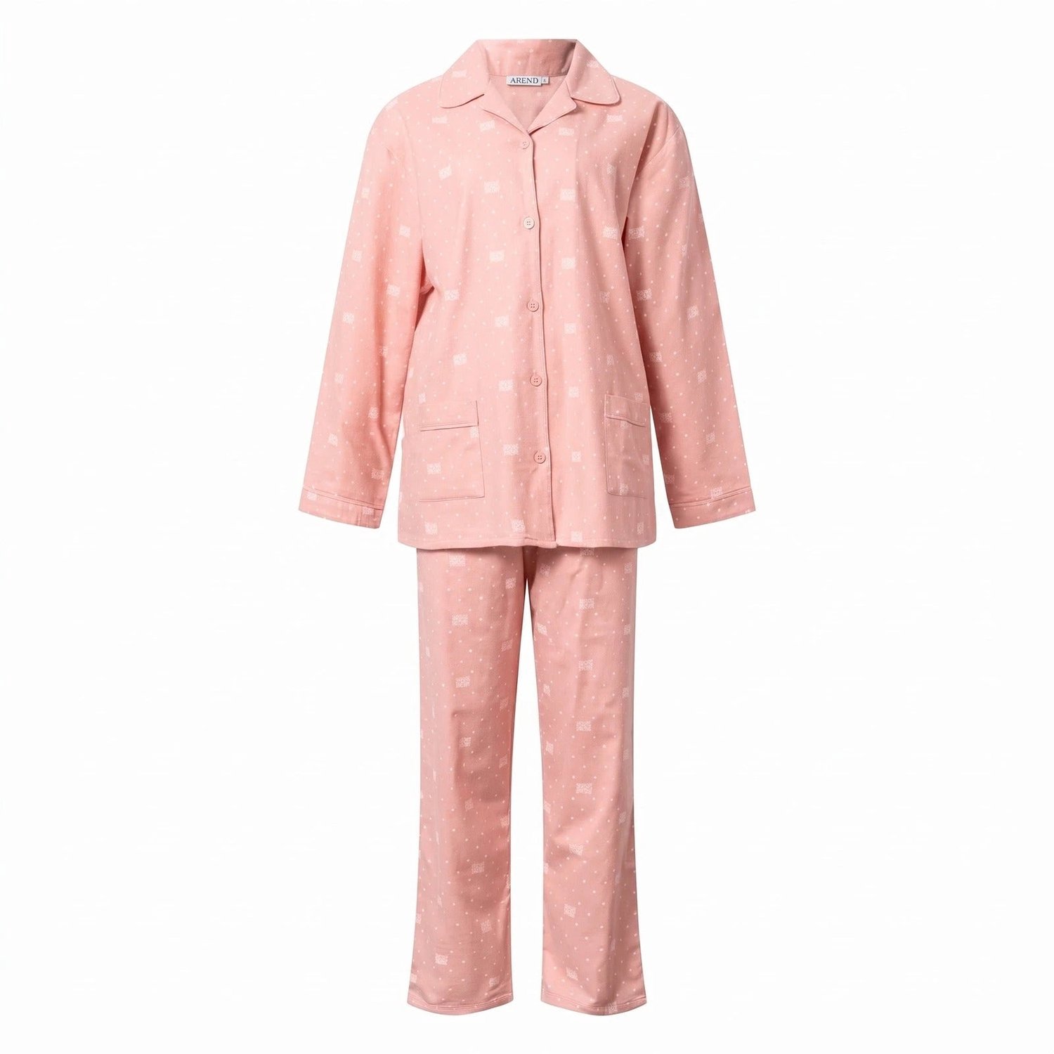 Lunatex klassieke dames pyjama flanel 641976 - dream queen - roze