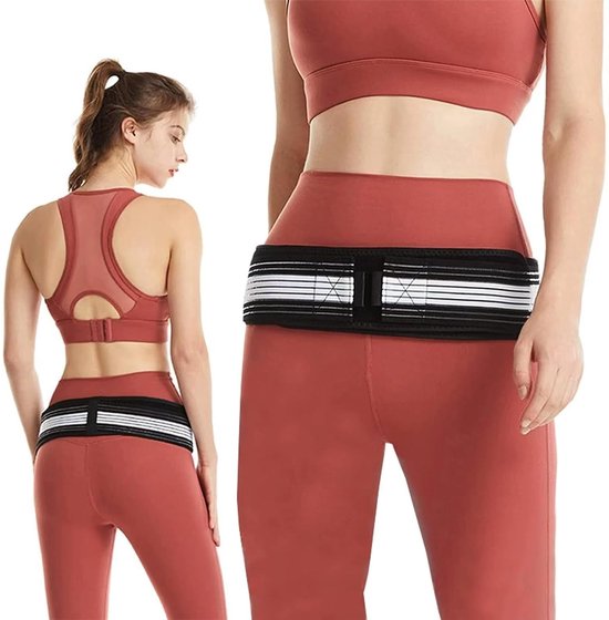 Orthopedische Heupriem voor Sciatica, Comfortabele Rugband, Verstelbare Antislip Heupriem voor Bekken, Rug en Buik (120 cm) met Ondersteuning en Pijnverlichting — afbeelding 4