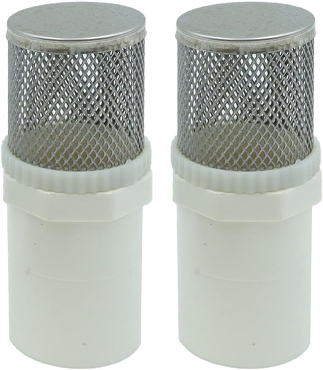 2 PCs de Filterdekking van Roestvrij staalpvc, het Netwerkscherm van de Waterpijpfilter voor Tuinirrigatie voor 25mm Buitendiameterpijp