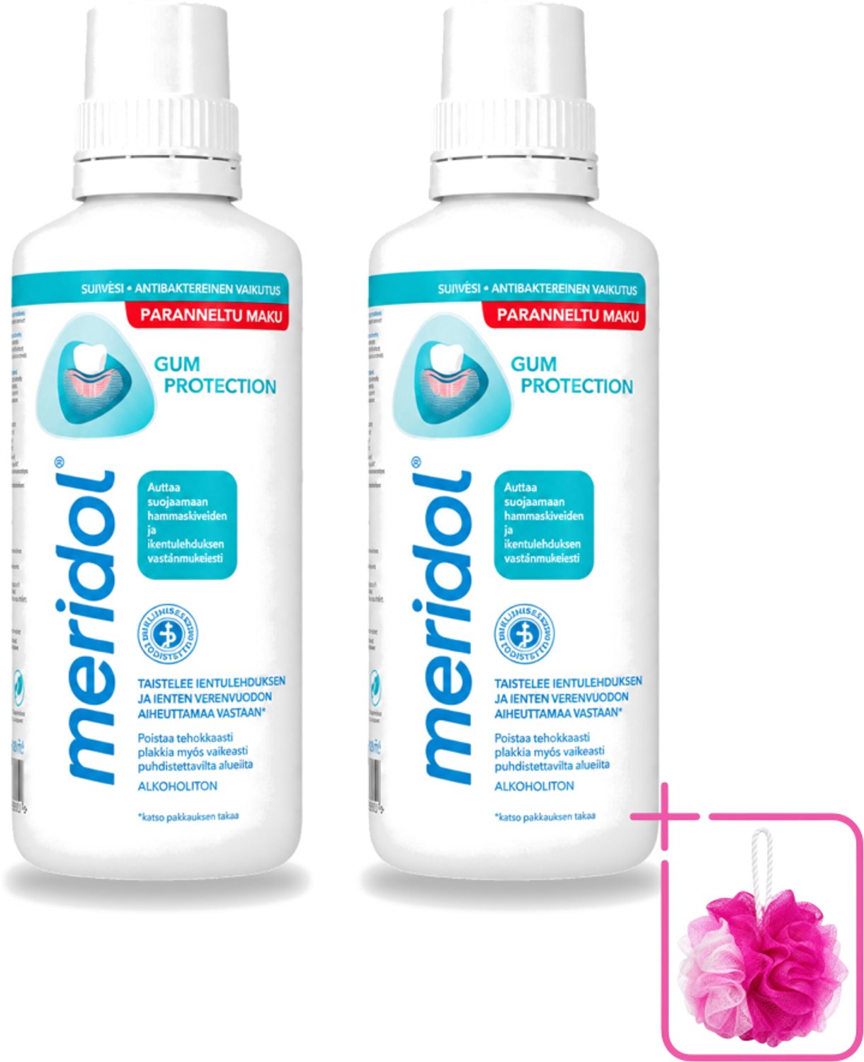 2 x Meridol - Mondspoeling - Dagelijkse Mondverzorging - Voorkomt Tandvleesproblemen - 400 ml - Bulkverpakking - Mondspoeling - Douchemop - Tandvleesverzorging
