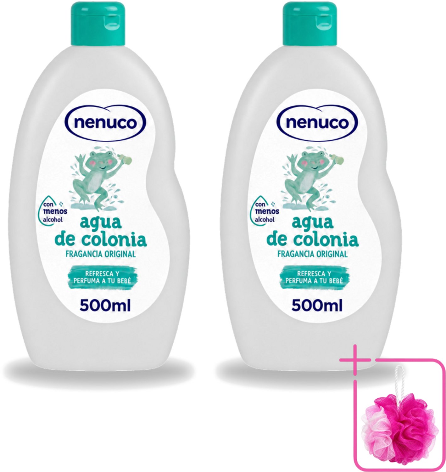 2 x Nenuco – Haarlotion – Agua de Colonia – 500 ml - Bulkverpakking - Agua de Colonia - Douchemop - Kinderparfum