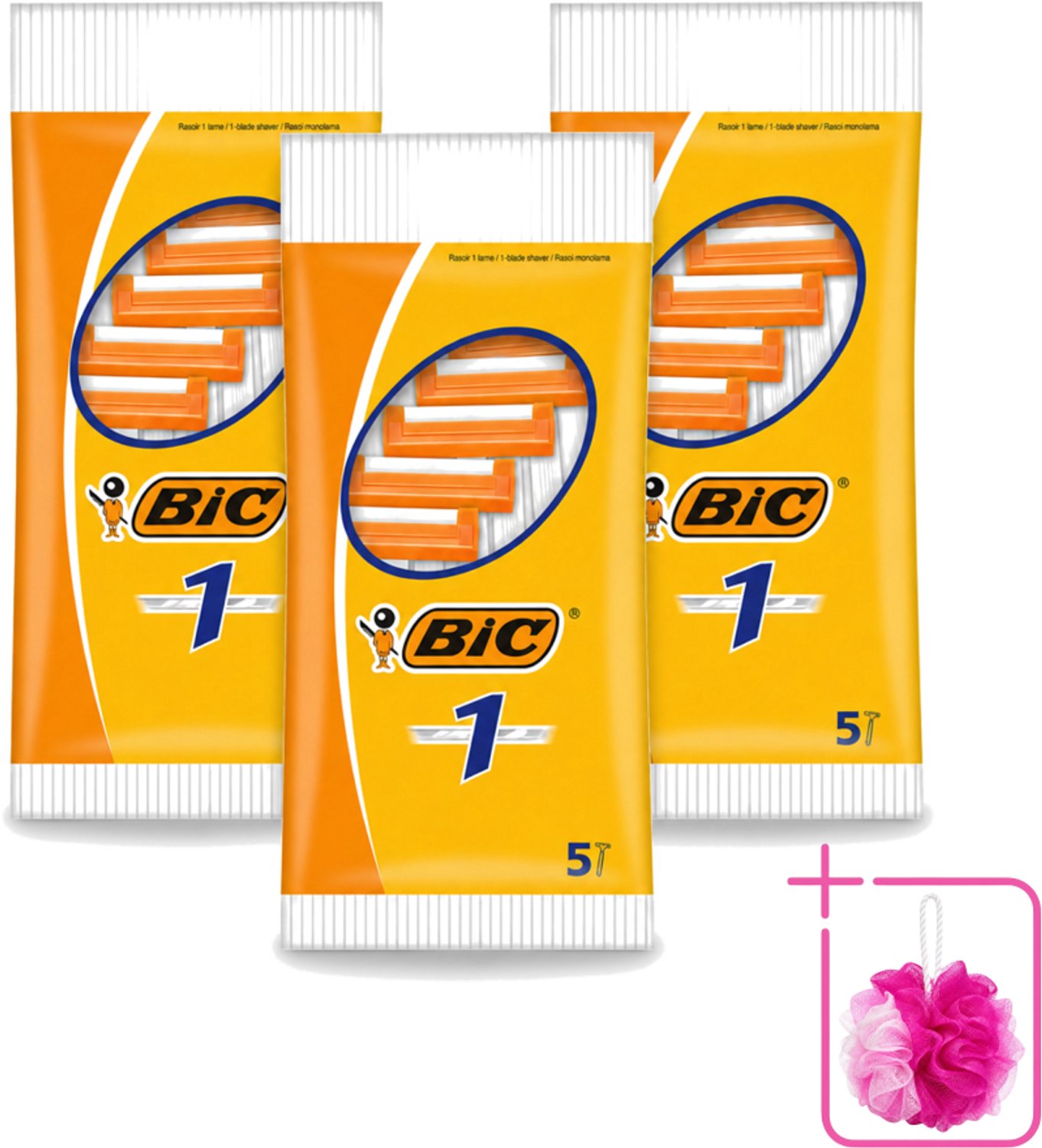 3 x Bic - Scheermesjes - Enkel Mesje - Wegwerpmesjes - 5 Scheermesjes - Bulkverpakking - Scheermesje - Wegwerpscheermesje