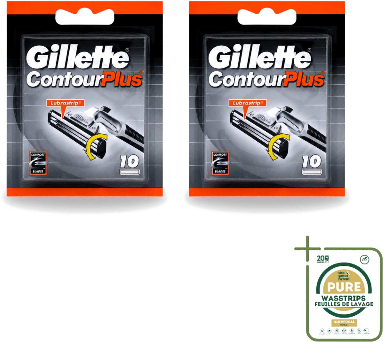 2 x Gillette Contour Plus – Wegwerpscheermesjes – 10 mesjes - Scheermesjes - Scheermes - Scheerbeurt - Huidcomfort - Flexibele Mesjes