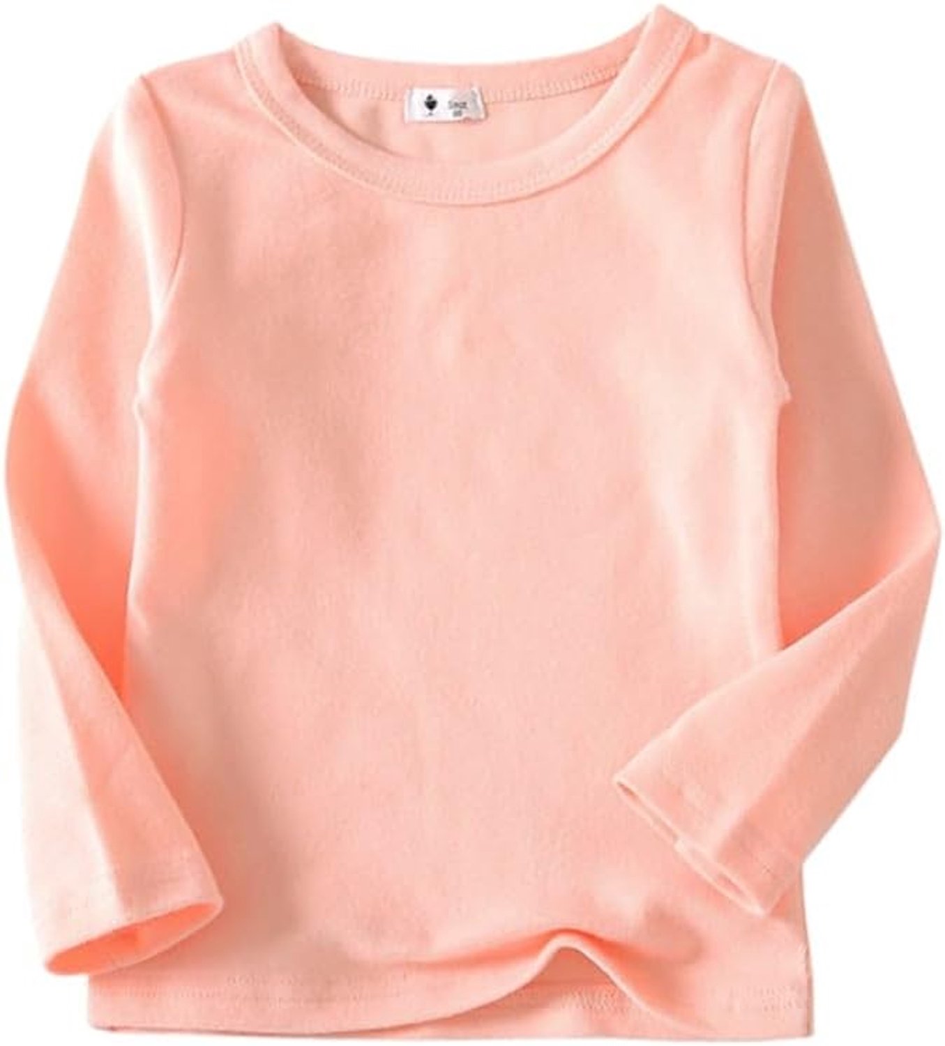 Jongens T-shirt met lange mouwen kinderen effen basic meisjes tops 18M-7Y