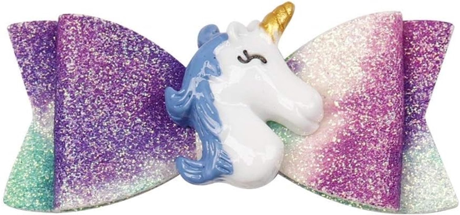 Hairpin Swallowtail Unicorn Pony Bow Hairpin Fish Scale Onion Pink Rainbow Kinderen Baby Hairpin haaraccessoires (Color : Blue Pony)