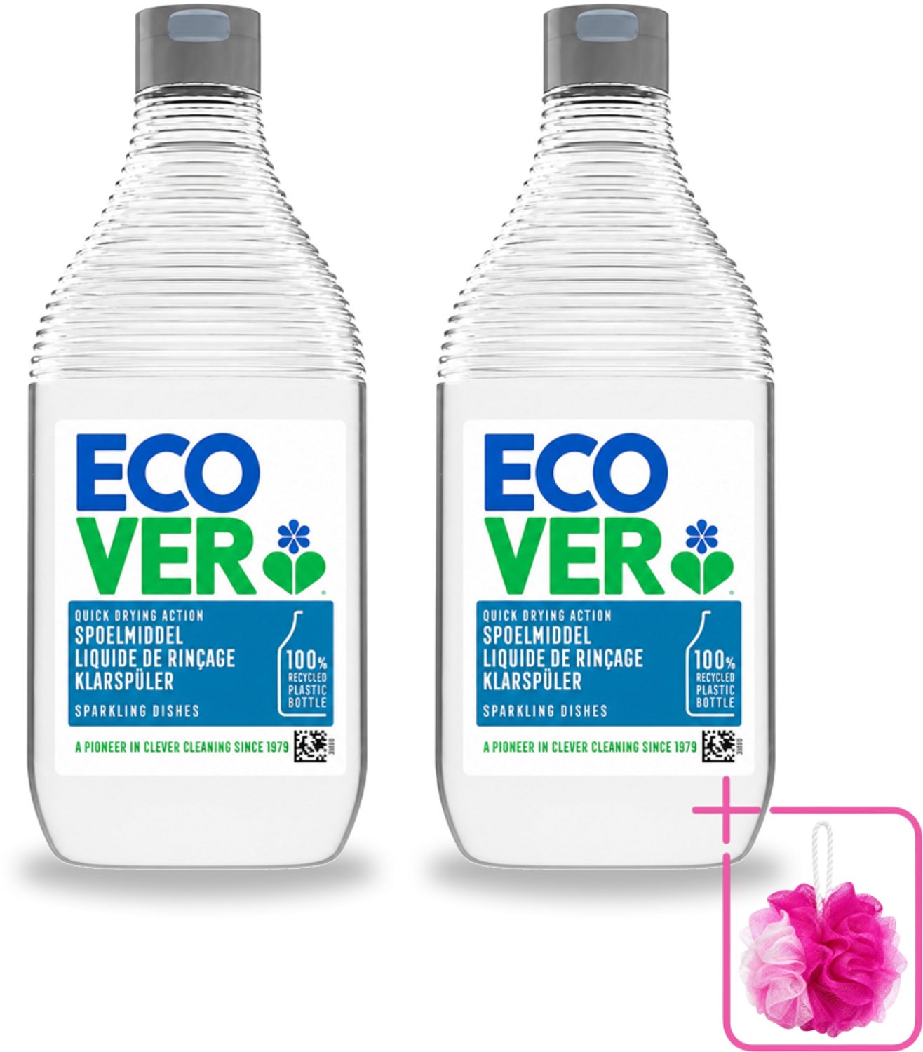 2 x Ecover - Spoelmiddel - 450 ml - Bulkverpakking - Spoelmiddel - Douchemop - Vaatwas