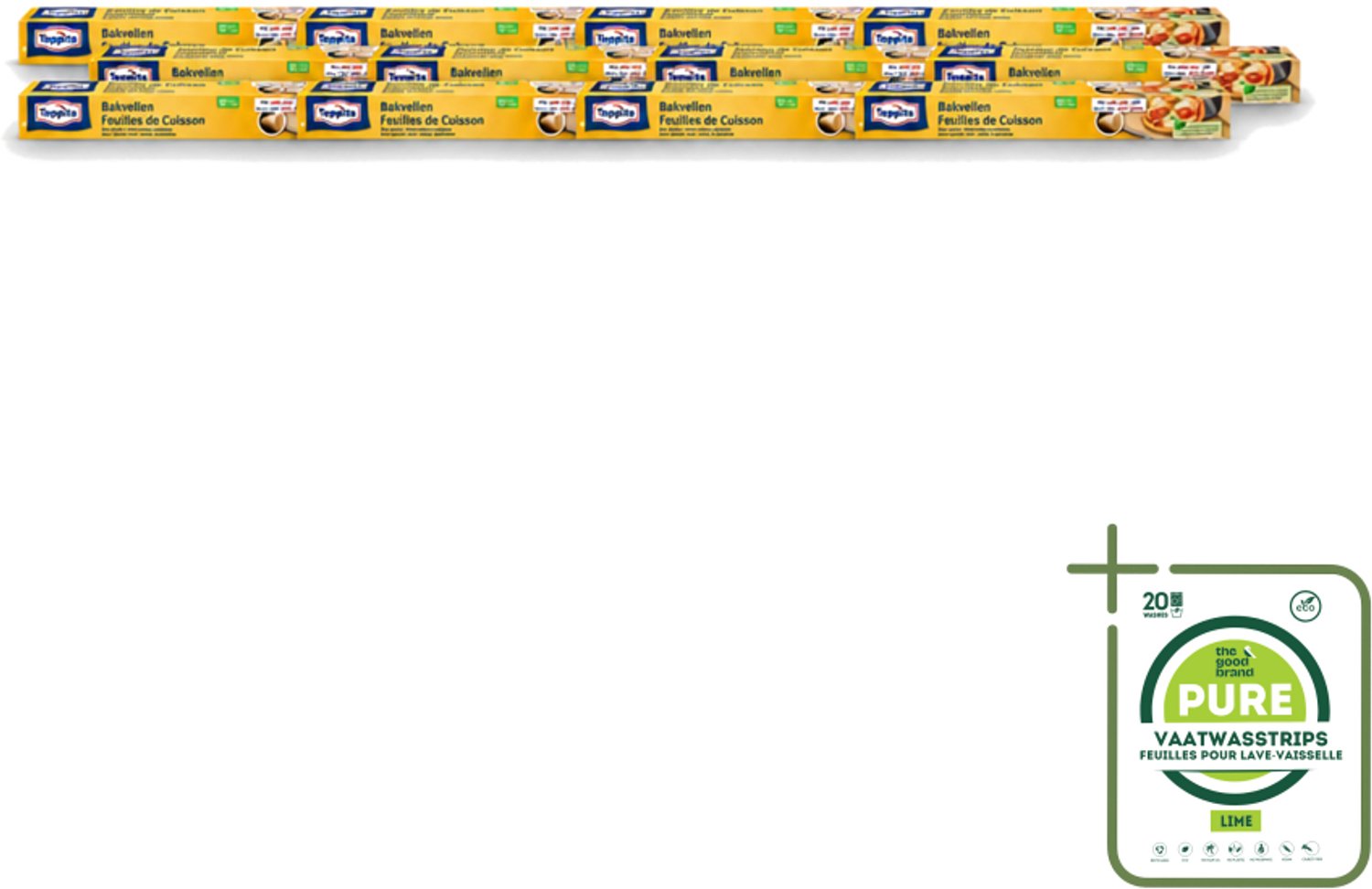 12 x Toppits – Bakpapiervellen – 16 vellen - Grootverpakking - Vaatwasstrips - Bakpapier - Bakpapier Met Antikleefbescherming - Bakpapier 3d - Bakpapier Voor Koekjes - Bakpapier Voor Pizza