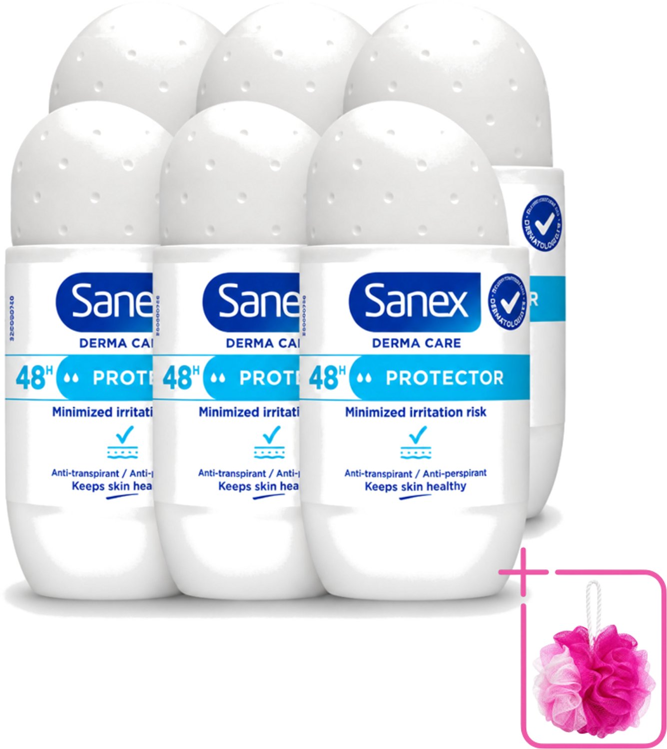 6 x Sanex – Deodorant Roller – Dermo Protector – 53 ml - Bulkverpakking - Deodorant roller - Huidbescherming