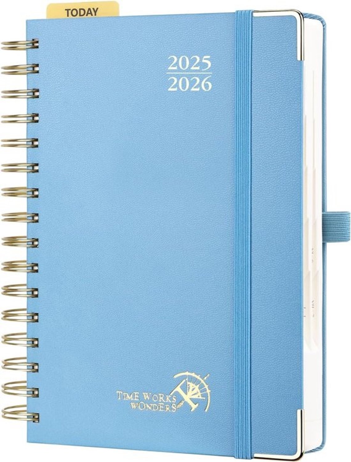 Agenda dagplanner 2025-2026 A5 1 pagina per dag harde omslag schooljaarplanner