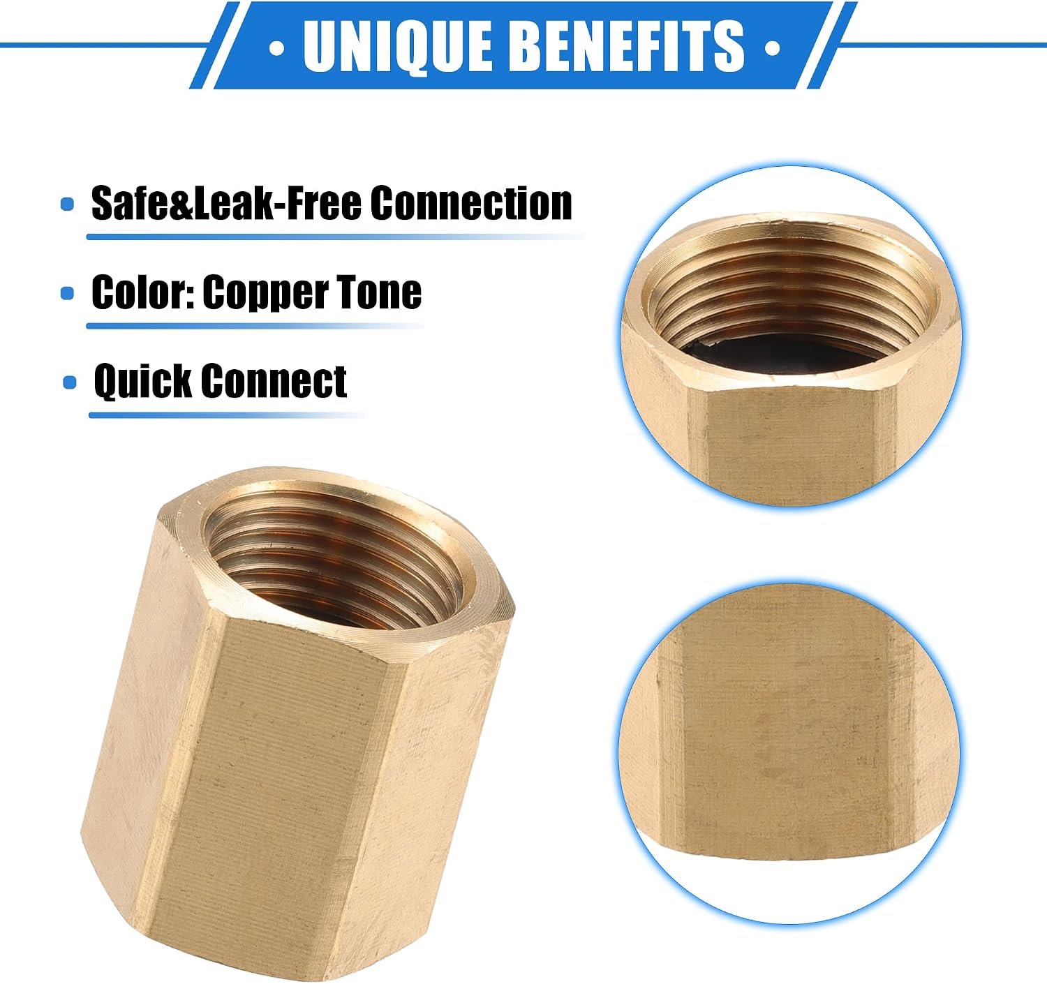 Hogedrukreiniger Connector M22X1.5 - G1/2" vrouwelijke adapter - Messing - Universele aansluiting voor hogedrukreinigers - Vemera