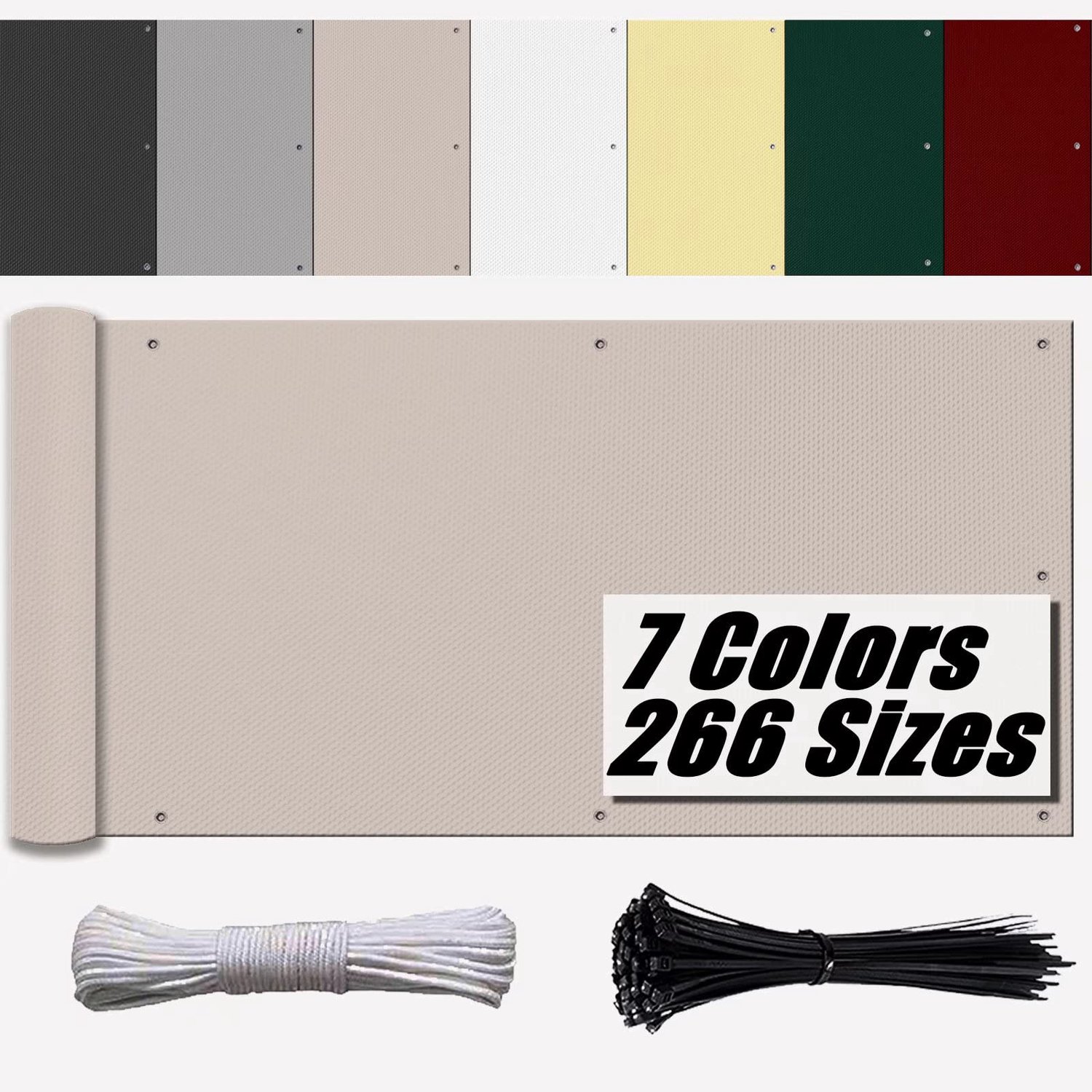 Balkonscherm 50x200cm Waterdicht privacy scherm Balkon Windscherm Inkijkbescherming tuin Ondoorzichtig Balkonomranding - ShopVlot