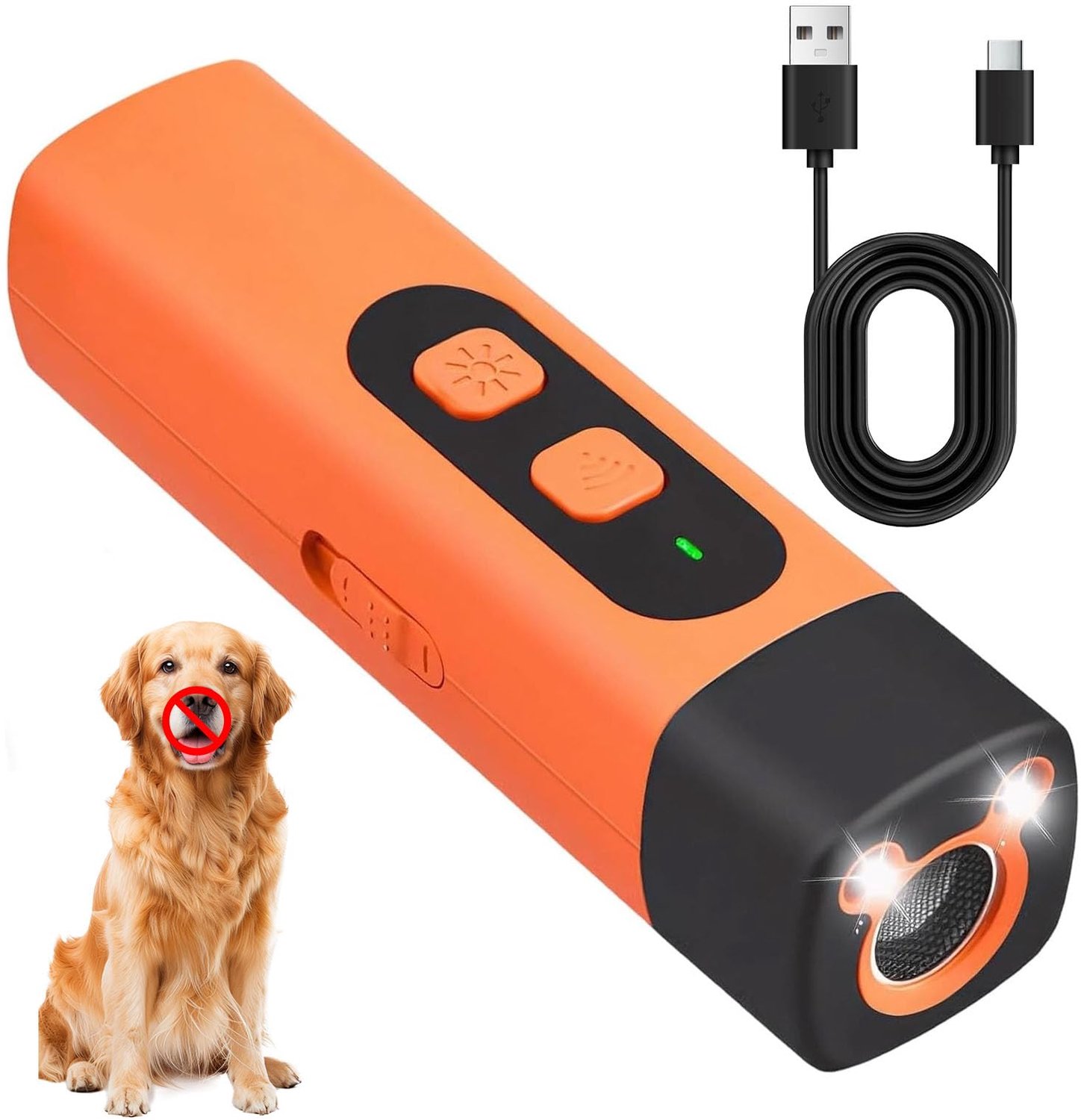 Anti-blaffend apparaat voor honden - ultrasoon - 2-in-1 handheld - effectief blaffen afschrikken - ShopVlot