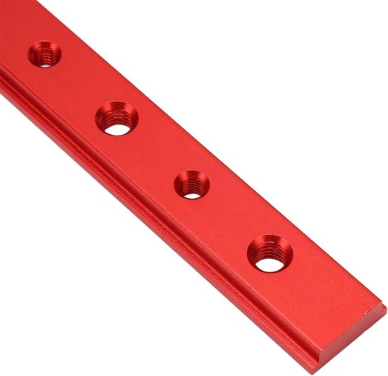 Verstekrail houtbewerking 450 mm aluminium verstek T-rail zwaar uitgevoerd stevig geanodiseerd voor doe-het-zelf houtbewerkingsprojecten en werkbankmodificatie (Rood) — afbeelding 4