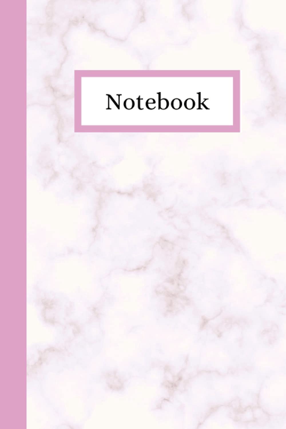 Notebook: Attractive marble look lined Pink Notebook - ShopVlot