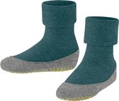 FALKE Cosyshoe Minis Noppen op de zool wol huissokken kinderen groen - maat 27-28