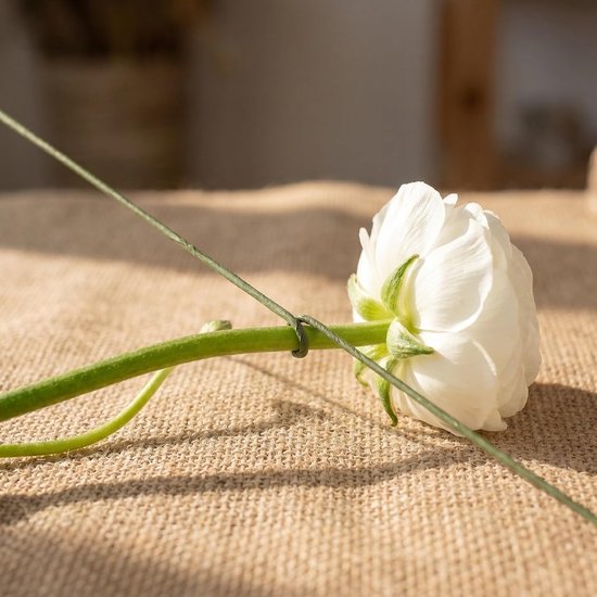 100 Stuks Flexibele Olijfgroene Bloemendraad met Papieren Coating Sterke Ijzeren Stelen voor Kunstbloemen DIY Bloemstukken Kransen Decoraties — afbeelding 3