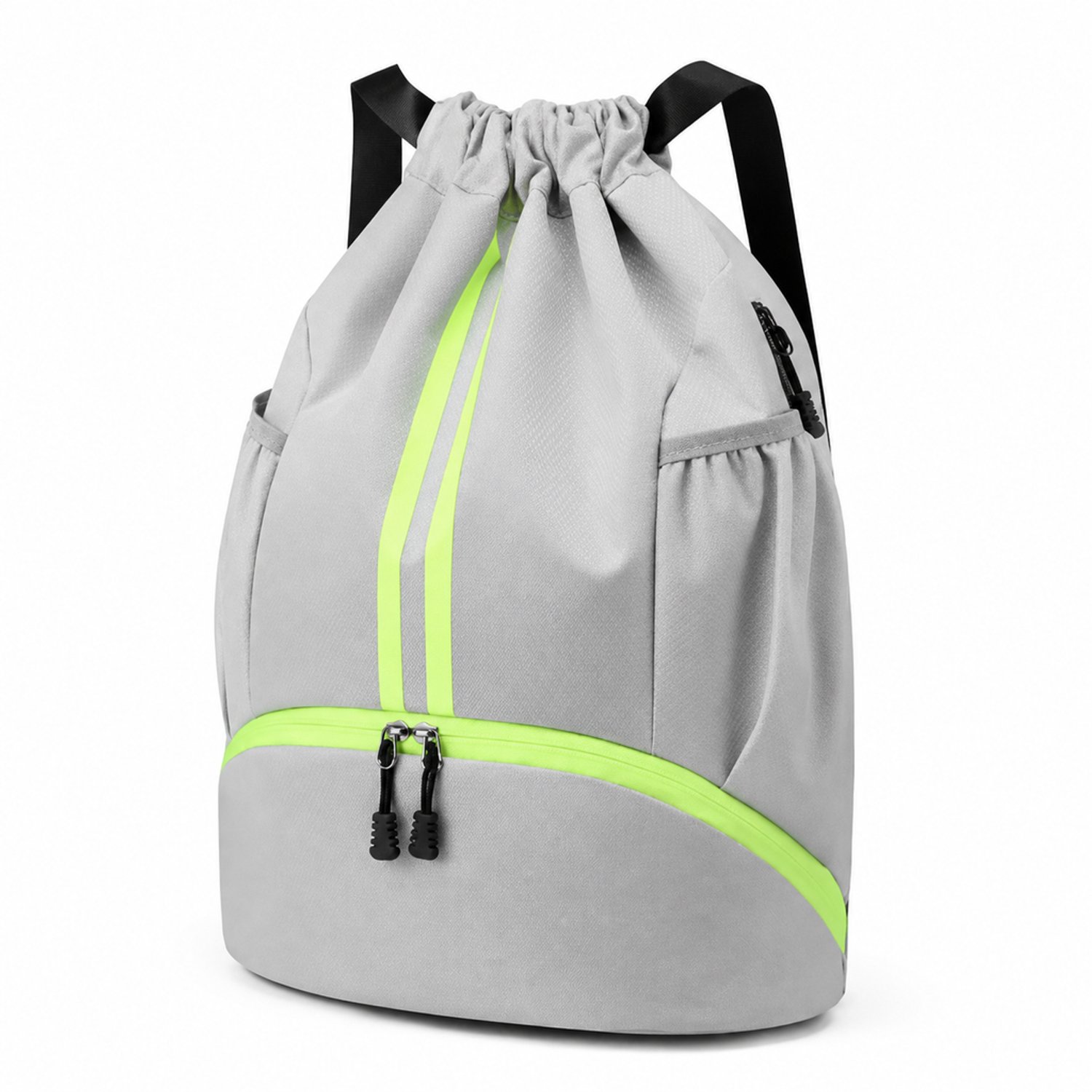 Rugzak voor buitensport - 47 × 32 × 16 cm - meerkleurig met gebogen schouderbanden - lichtgrijs