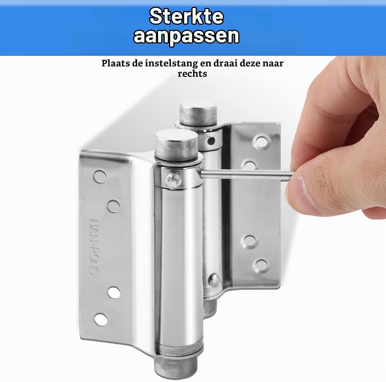 Stainless Steel Pendel Scharnier 120mm - Zelfsluitend, 10kg Draagcapaciteit voor Schuifdeuren, Swingdeuren en Houten Deuren