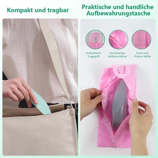 4 stuks draagbare urinoir voor vrouwen, plashulp voor vrouwen met 4 opbergzakken, herbruikbaar urinoir, compacte pee-trechter voor outdoor, reizen en kamperen — afbeelding 3