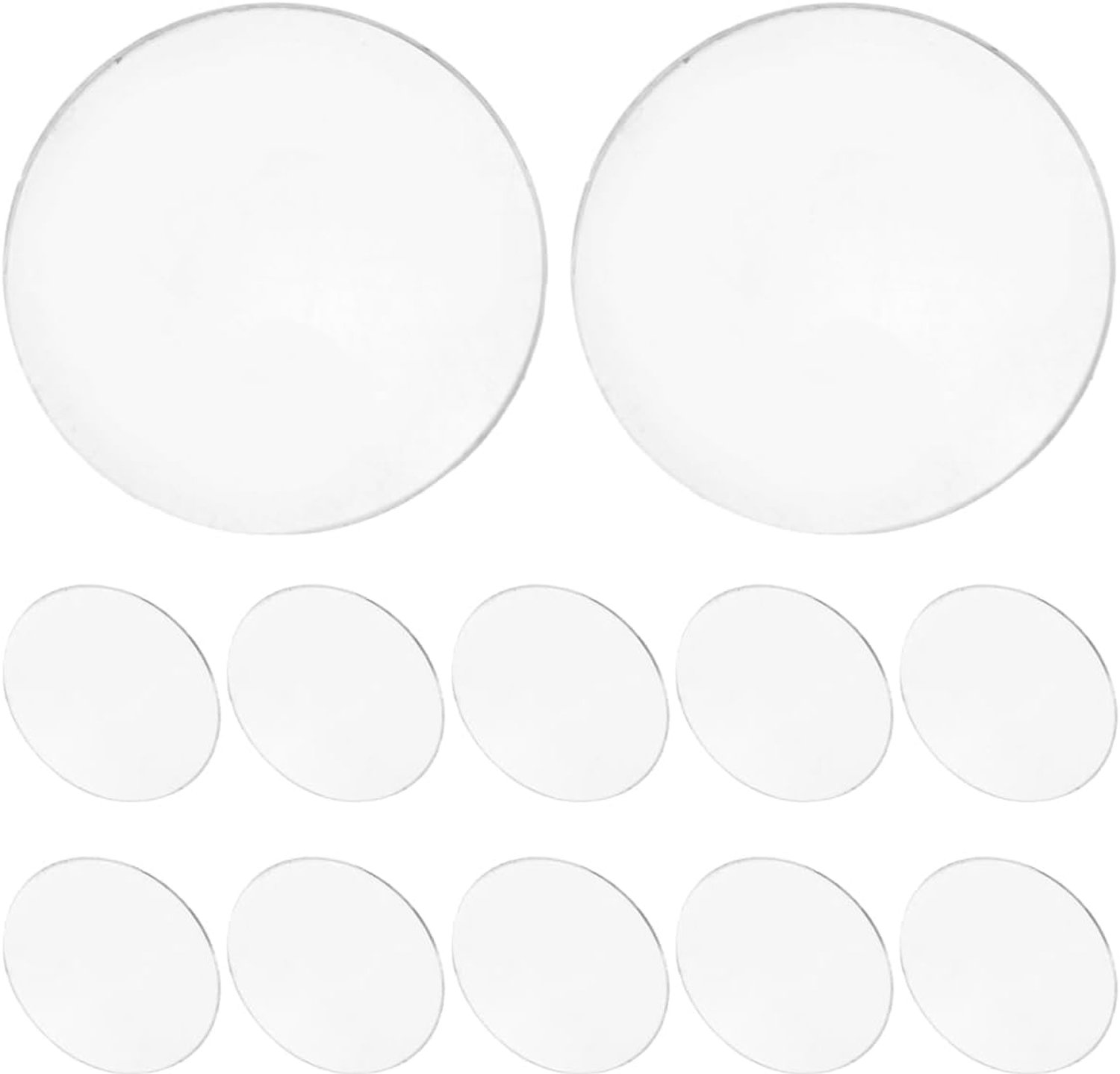 Hemobllo 20 stuks gebogen glazen deksels voor MR16 & GU10 spots - vervangende lenzen voor landschapsprojectoren en buitenverlichting - transparant glas Ø 50 mm