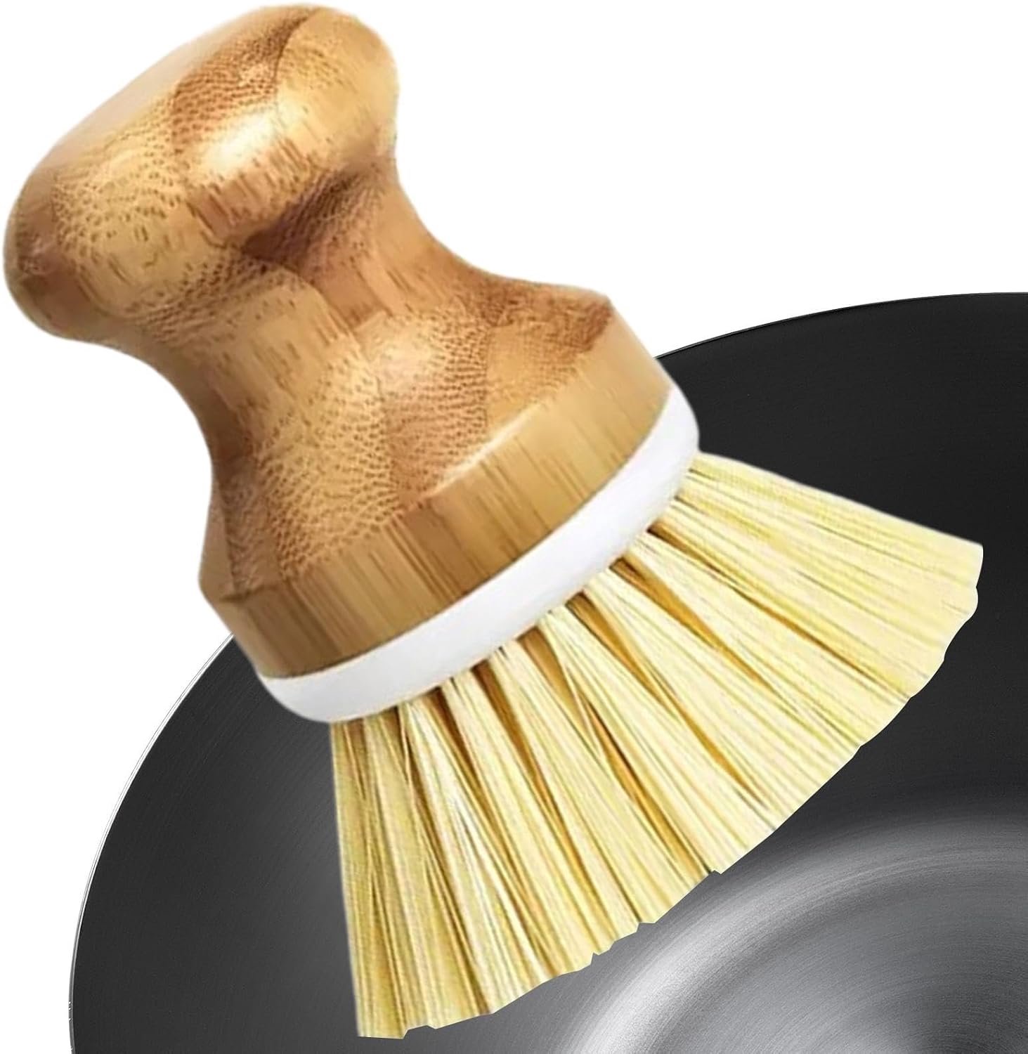 Schotel Scrub Borstel - Ergonomische Reinigingsschrobber | Afwasborstel - voor Kom Kookgerei Plaat Ijzeren Pot Roestvrij Staal Pan Spoelbak