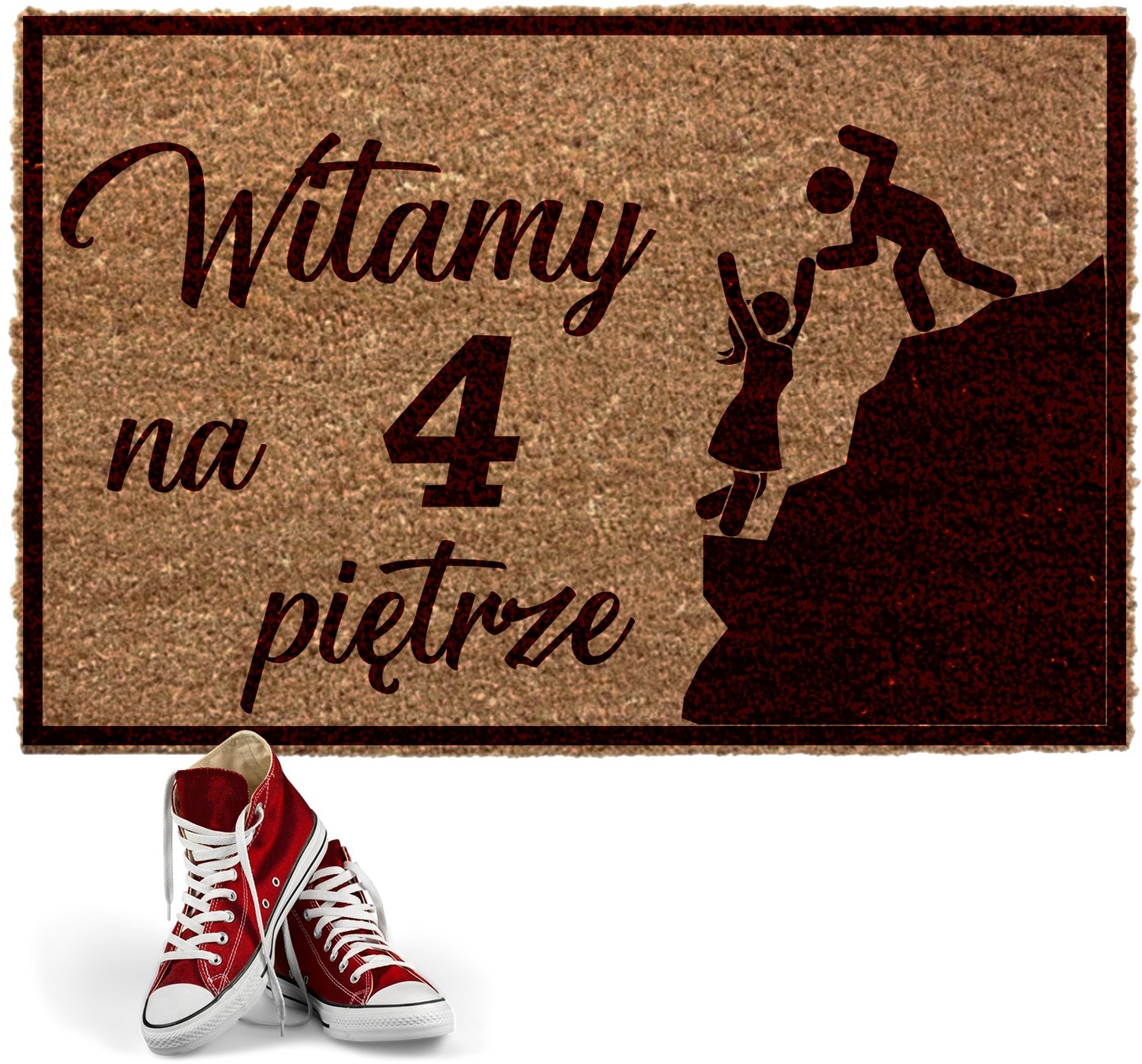 Kokos Deurmat 40x60cm - Dikke Antislip Mat voor Schoenen