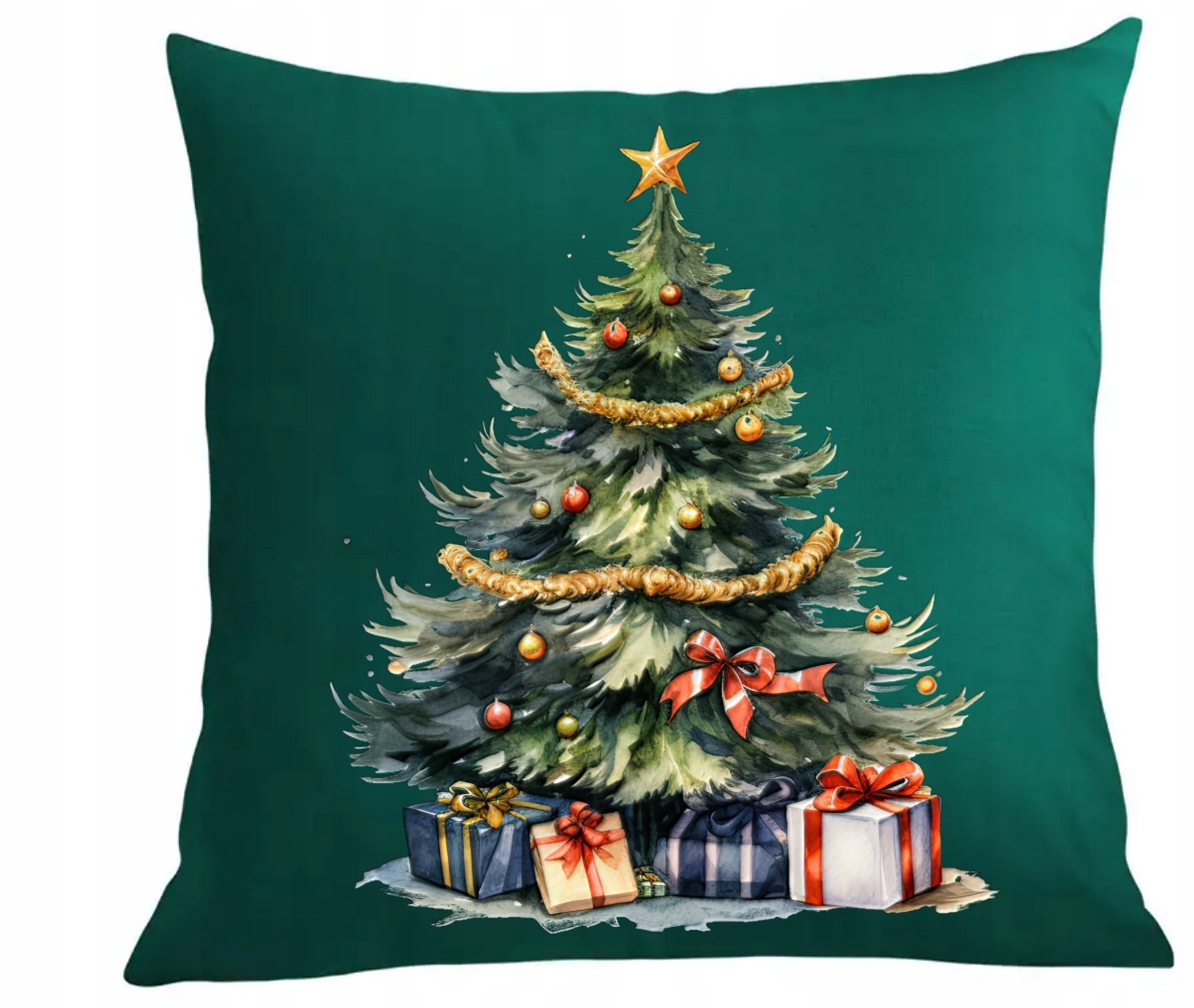 Decoratieve Kerst Kussenhoes met Print - 40x40cm