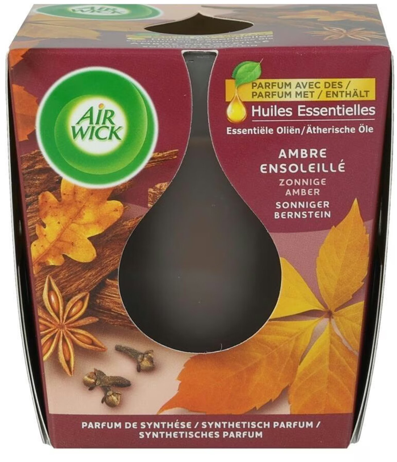 Air Wick Geurkaars Amber Sunshine 105 gr Roodbruin