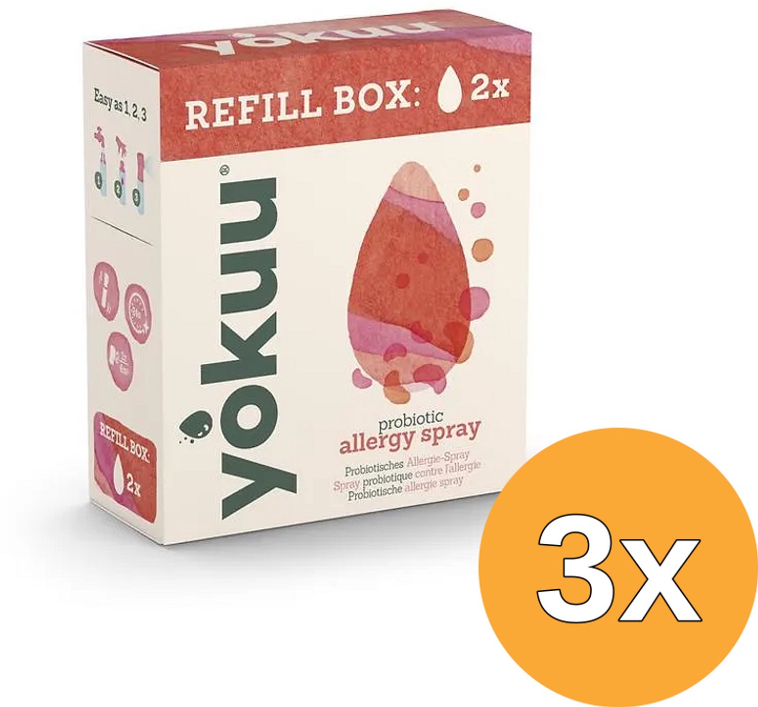 3x Yokuu Allergy Spray Refill Parels (2 stuks)