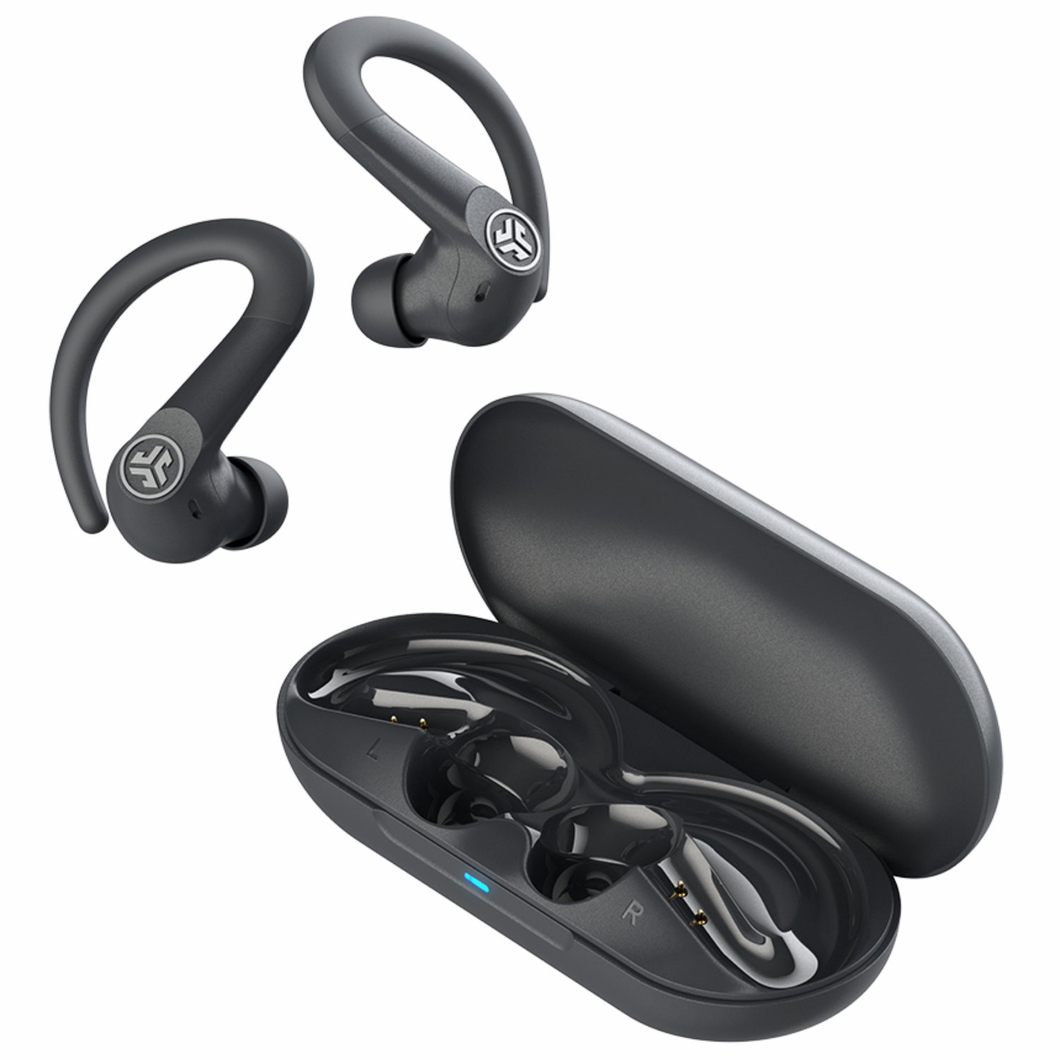 JLab Go Sport ANC Draadloze Sport Oordopjes - Active Noise Cancelling Oortjes Draadloos - 35 uur Batterij - Bluetooth - IP55 Zweetbestendig - In Ear - Hardlopen - Zwart thumbnail 2