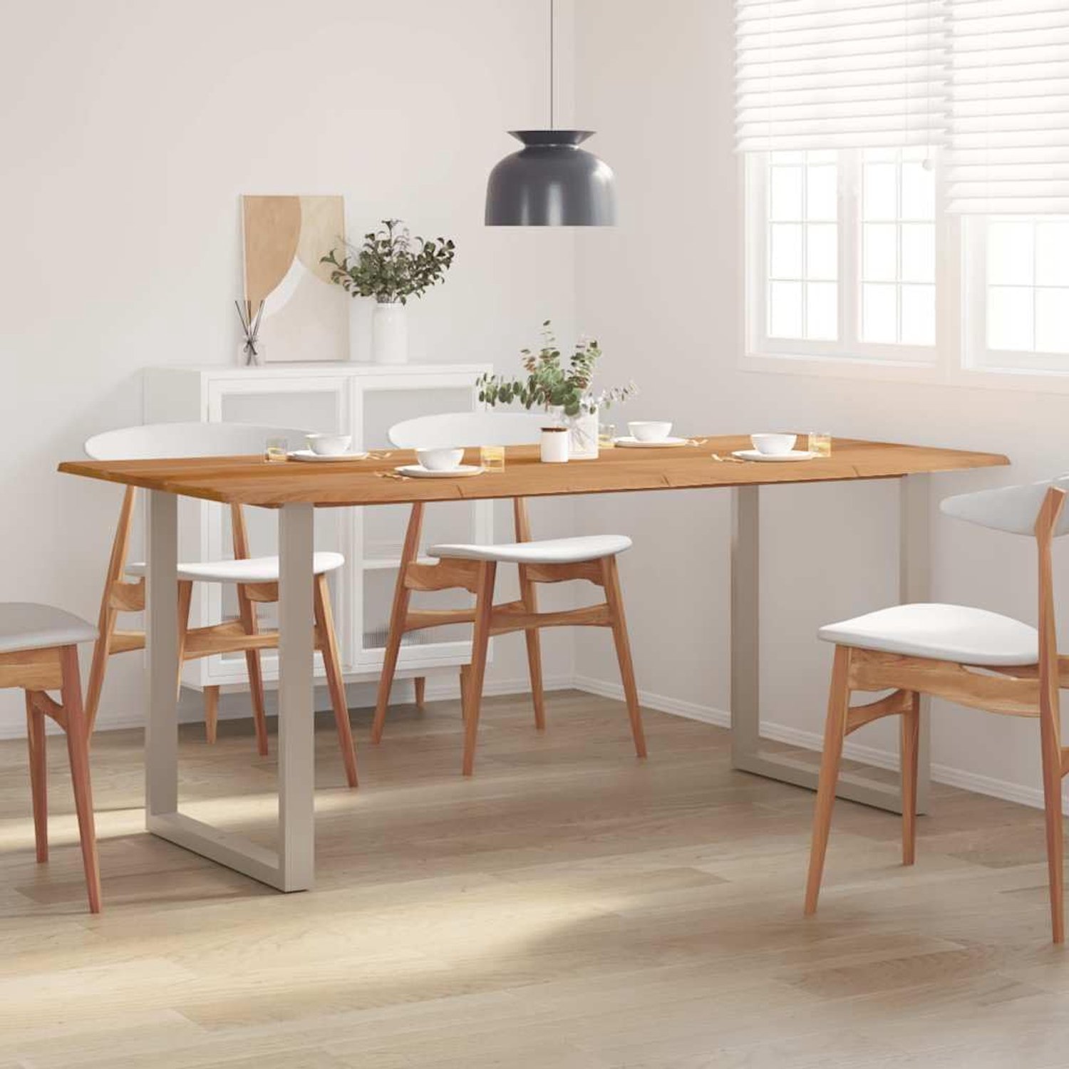 Eettafel Keukentafel Familietafel voor Woonkamer 180×90×76 cm Massief Hout Acacia