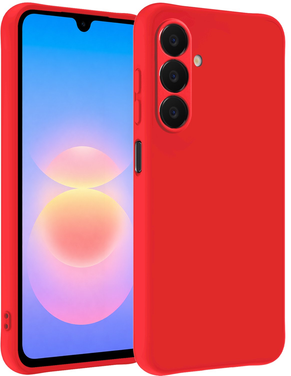 Hoesje - Geschikt voor Samsung Galaxy A18 - Sterk & Shockproof - Siliconen Case - Hoes Cover - Telefoonhoes - Rood
