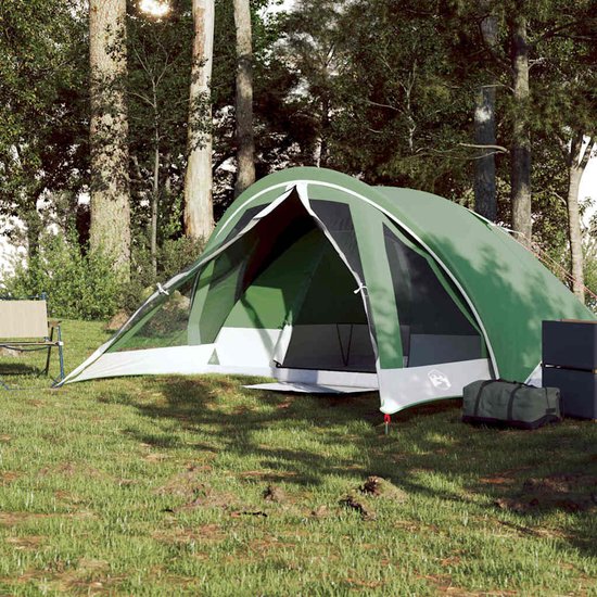 vidaXL Tent 4-persoons - Waterdicht - Groen Kampeertent - Tent - Bungalowtent - Vier Persoons Tent - Waterdicht Tent van Vidaxl — afbeelding 3