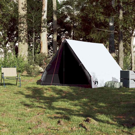 vidaXL - Tent - A-frame - 2-persoons - waterdicht - verduisterend - stof - wit van Vidaxl — afbeelding 3