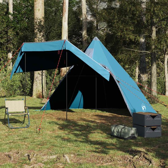 vidaXL Tipitent 5-persoons - Waterdicht - Blauw Tipitent - Kampplaats - Outdoor - Campingtent - Familietent van Vidaxl — afbeelding 3