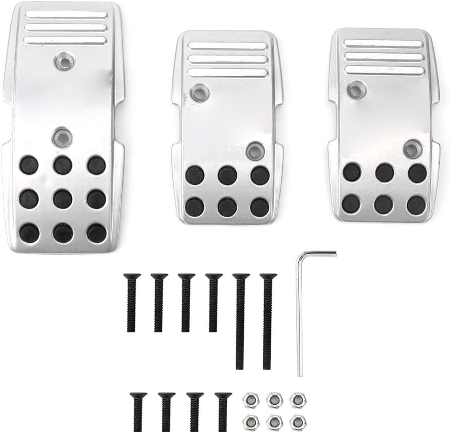 Auto Rempedaal, 3 Stks R3000 Pedaal Cover Set voor Rem Koppeling Accelerat Non Slip Handgeschakelde Transmissie Racing Sport