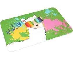Infinite by GEDA LABELS (INFKH) 13018 Lama Kids broodplank, ontbijtplank, ontbijtplank, plank, melamine, groen