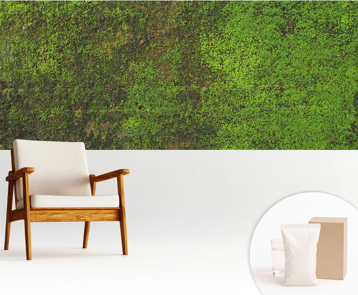 Wallfluent Fotobehang - Groente Vliesbehang - 250x104 cm - Groene Loper Muurschildering - Gang behang Texturen - Fotobehang Vlies - Gang behang