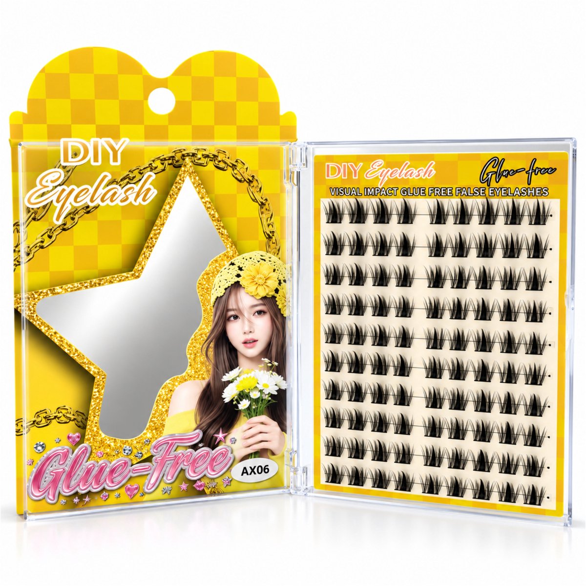Guardian Beauty Wimper Naturel - Lijmvrije Extensions - Cluster Wimpers - Kunstwimpers - Code: AX06
