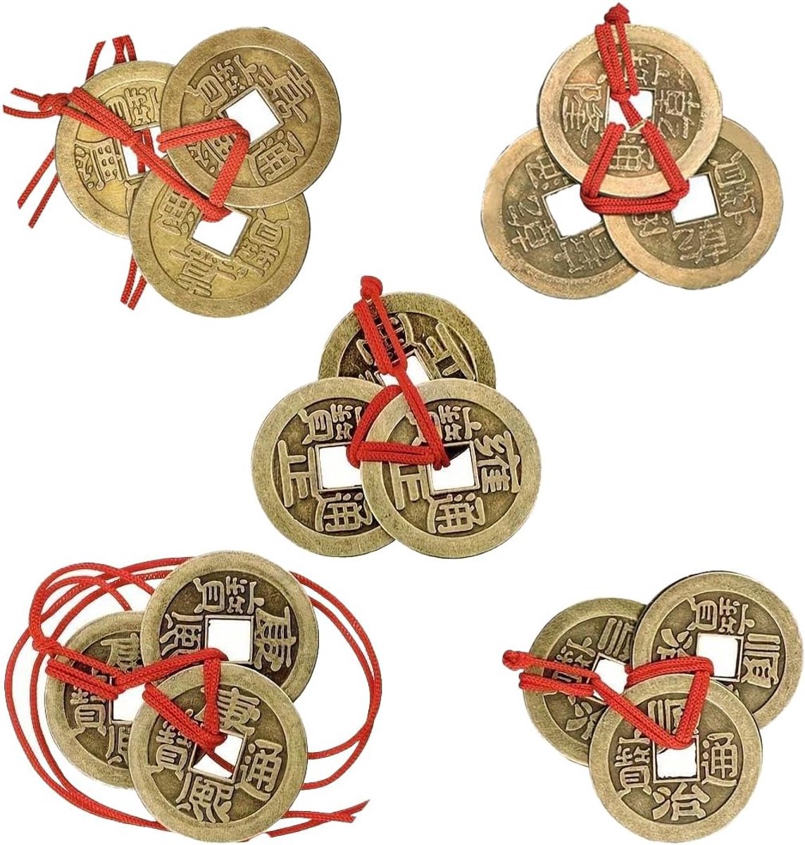 25 stuks Chinese munten, Feng Shui geluksmunt, I-Ching Geluk munten