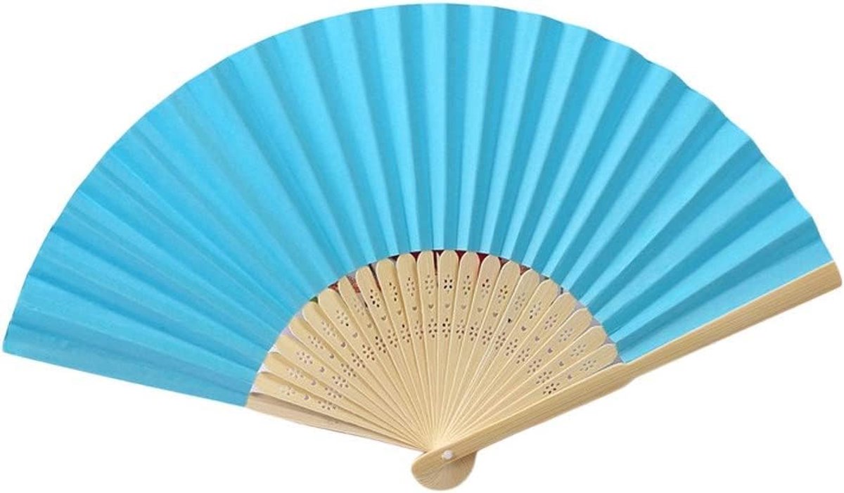 Donkergroene Handventilator voor Vrouwen - Vouwbare Hand Fan, DIY Handgemaakt voor Dansen, Foto Rekwisieten, Wanddecoratie en Bruiloft Accessoires