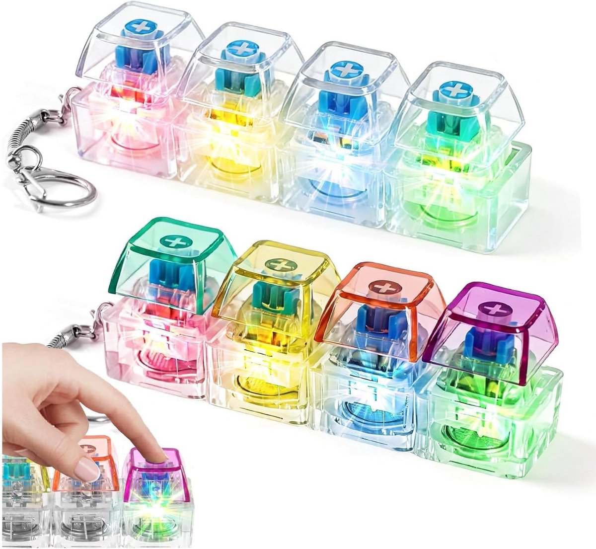 Fidget-speeltje in de vorm van een toetsenbord voor volwassenen en kinderen (2pcs)